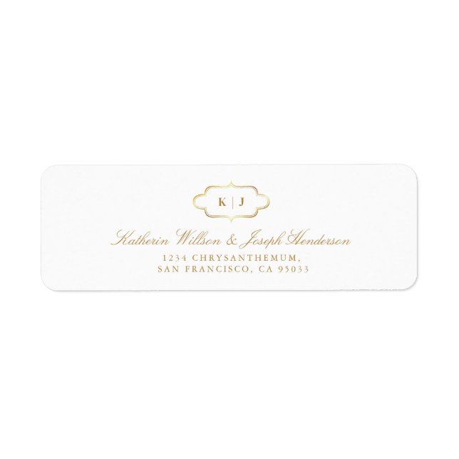  ROMANTIC CALLIGRAPHY WEDDING RETURN ADDRESS RETURN ADDRESS LABEL (Front)