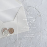 Romantic Calligraphy White Classic Modern Wedding Acrylic Invitations<br><div class="desc">These romantic calligraphy white classic modern wedding acrylic invitations are perfect for a simple wedding.

The modern classic design features fancy swirls and whimsical flourishes with gorgeous elegant hand lettered typography.</div>