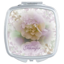 Romantic Camellia flower custom name Mirror