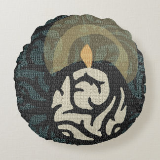 romantic candlelight scroll tapestry motif pillow