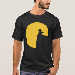 Romantic Cat Full Moon 1 T-Shirt