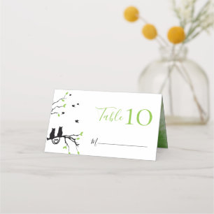 Romantic Cats In Love Themed Wedding Reception Place Card