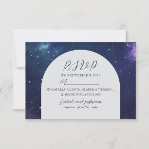 Romantic Celestial Wedding RSVP Card