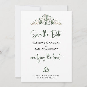 Romantic Celtic Love Knot Wedding Save The Date