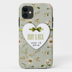 Romantic Charm Vintage Floral Wedding collection iPhone 11 Case