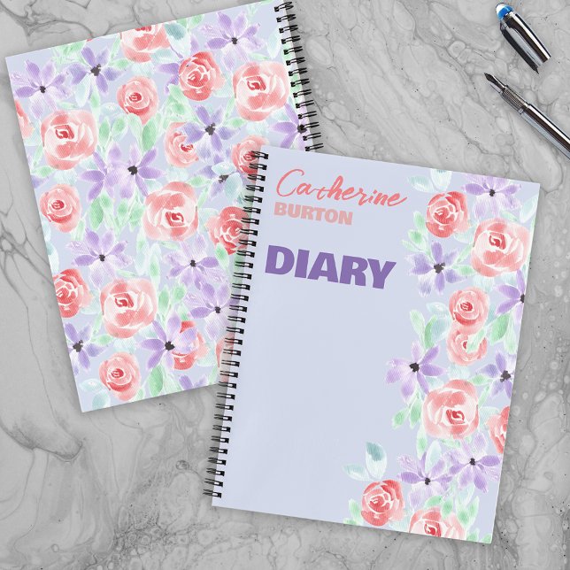 Romantic Charming Purple Lavender and Red Notebook (Creator Uploaded)