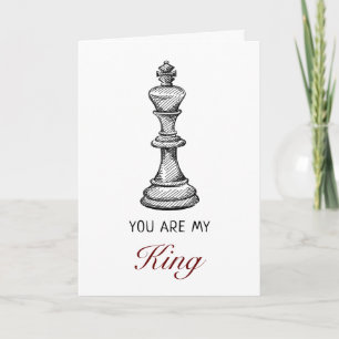 Romantic Chess King Anniversary Valentine's Day Card