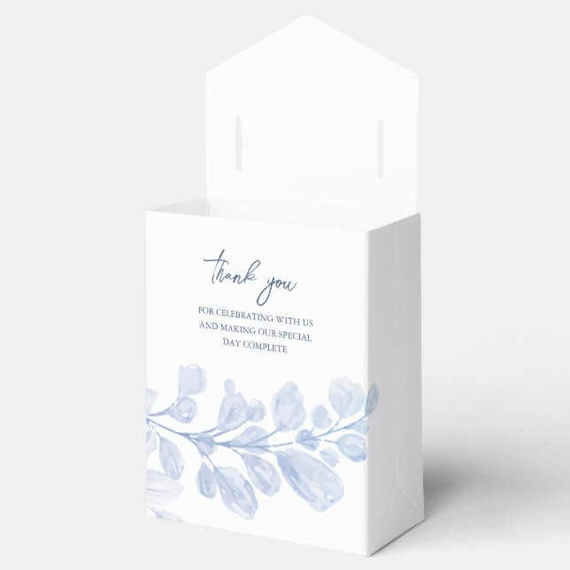 Romantic Chic Classic Blue Floral Favour Boxes (Opened)