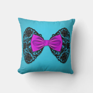 Romantic Chic Trendy Stylish Cute Girly Bow Lace Cushion