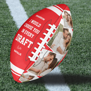 Romantic "Choose You in Every Draft" Photo Football