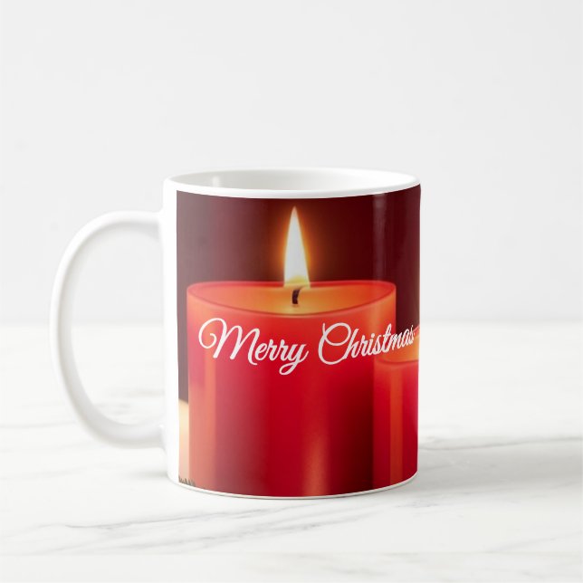 Romantic Christmas Candles - Merry Chistmas Mug (Left)