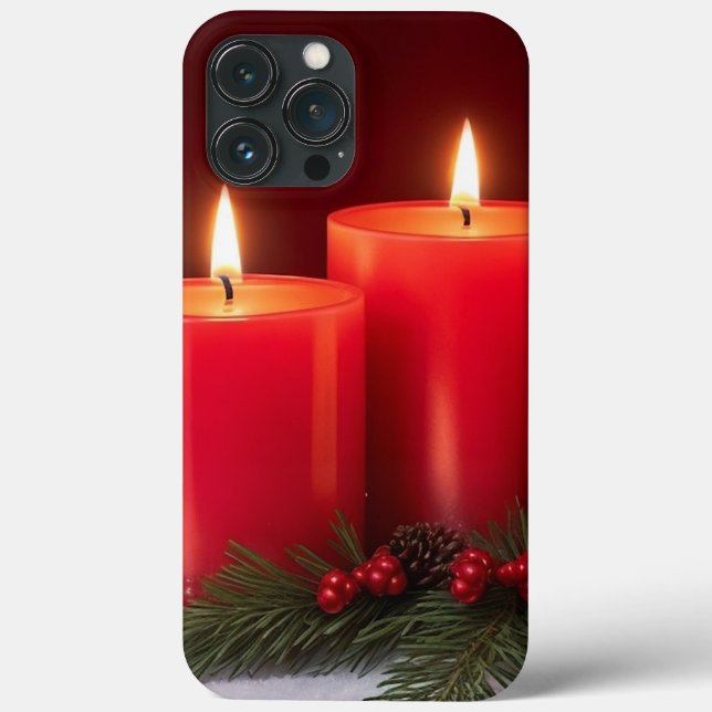 Romantic Christmas Candles Phone Case (Back)