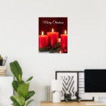 Romantic Christmas Candles Poster<br><div class="desc">As romatic as it is soothing,  this Christmas Candles Poster is sure to bring love and warmth to your seasonal decor.  There are many more products with this image right here in my store BoogieSpirit.  This is an AI image generated by me in Leonardo.ai.</div>
