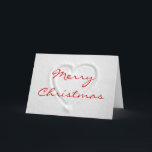 Romantic Christmas Card<br><div class="desc">Romantic Christmas Card Drawn heart in the snow.</div>