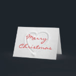Romantic Christmas Card<br><div class="desc">Romantic Christmas Card Drawn heart in the snow.</div>