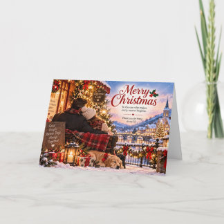 Romantic Christmas Card for Couples
