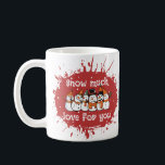 Romantic Christmas Couple, Snow-Much Love Coffee Mug<br><div class="desc">❄️💕 A Cosy, Customisable Keepsake for Winter Lovers! 🎄🥰 This charming mug captures the magic of a romantic Christmas blizzard with its heartwarming design. On one side, the text "Show much love for you, it's a blizzard!" is set against a vibrant, snowy backdrop, creating a playful and affectionate message. The...</div>