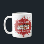 Romantic Christmas Couple, Snow-Much Love Coffee Mug<br><div class="desc">❄️💕 A Cosy, Customisable Keepsake for Winter Lovers! 🎄🥰 This charming mug captures the magic of a romantic Christmas blizzard with its heartwarming design. On one side, the text "Show much love for you, it's a blizzard!" is set against a vibrant, snowy backdrop, creating a playful and affectionate message. The...</div>
