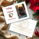 Romantic Christmas Heart-Shape Wreath Wedding Save The Date<br><div class="desc">Romantic Christmas Heart-Shape Wreath Wedding Photo Save the Date Cards as Holiday Cards. Announce your wedding with these romantic Christmas-themed save the date cards. The design features a heart-shaped wreath adorned with festive botanical details in warm tones, deep red, and elegant faux gold, perfect for capturing the essence of the...</div>