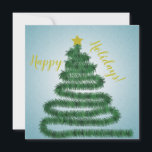 Romantic Christmas tree wit golden star Holiday Card<br><div class="desc">Personalised romantic Christmas tree with golden star for upcoming holidays. Add your personal message on the back or leave it blank and  handwriting your message in person.</div>