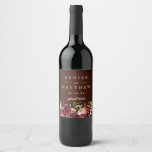 Romantic Chrysanthemum on Wine - Label