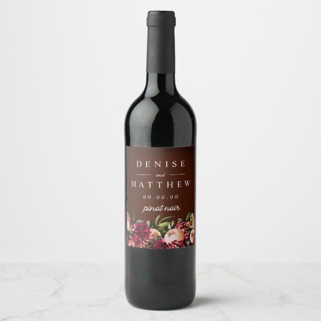 Romantic Chrysanthemum on Wine -  Label (Front)
