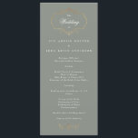 romantic classic sage green gold monogram wedding program<br><div class="desc">This design is part of a collection - please contact us if you need any additional stationery
*not real foil</div>