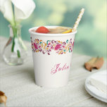 Romantic Classical Pearl Swan Floral Frame Wedding Paper Cups<br><div class="desc">Beautiful Invitation to celebrate Special occasions and festivals comes with digital and E-invitation as per your request. We would love to replicate our designs to make multiple products like rsvp cards, labels envelopes, and more. Customisation is available for ready to print on request at info@shamaurcreatif@gmail.com. Look Forward to hearing from...</div>