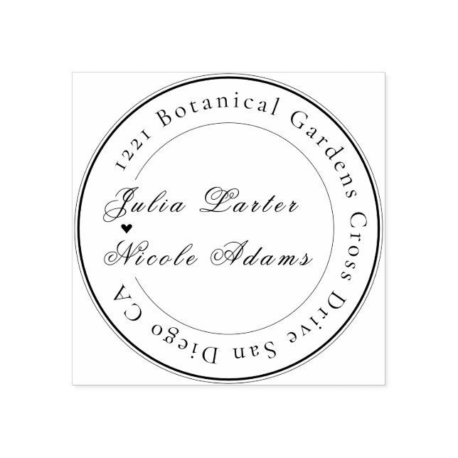 Romantic Classical Pearl Swan Floral Frame Wedding Rubber Stamp (Imprint)