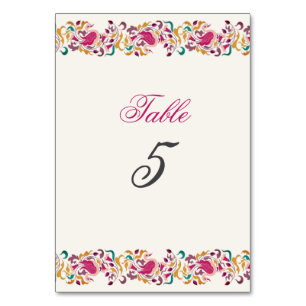 Romantic Classical Pearl Swan Floral Frame Wedding Table Number