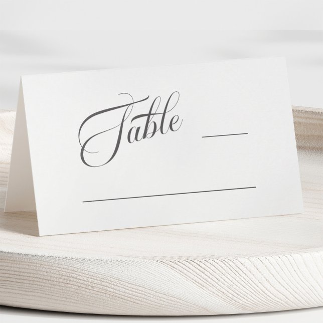 Romantic Classy Typography Wedding  Place Card (Creator Uploaded)