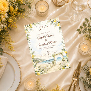 Romantic Coastal Wedding Invitation