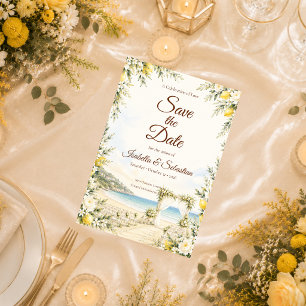 Romantic Coastal Wedding Save The Date