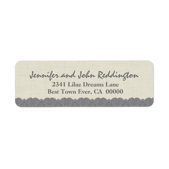 Romantic Coloured Lace Address Label