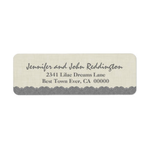 Romantic Coloured Lace Address Label Return Address Label