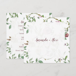 Romantic Colourful & Cheerful Floral Design Invitation