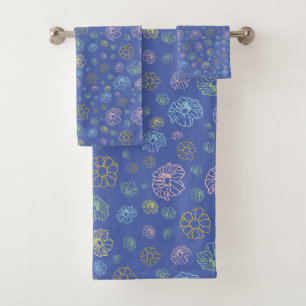 Romantic Colourful Chic Floral Pattern Bath Towel