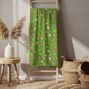 Romantic Colourful Chic Floral Pattern  Bath Towel