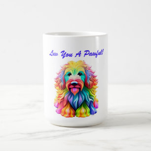 Romantic Colourful Dog Lover Coffee Mug