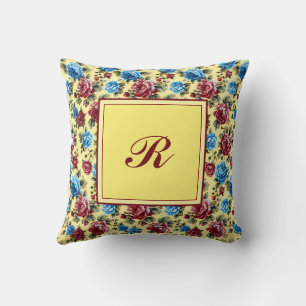 Romantic Colourful Vintage Floral Pattern Cushion