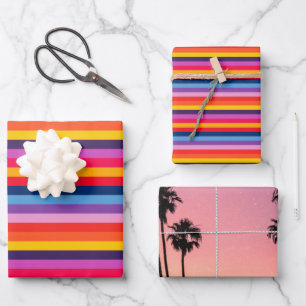 Romantic colourful  wrapping paper sheet