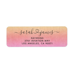 Romantic Connected by Love Wedding Return Address Label