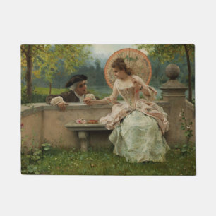 Romantic Conversation in the Park Doormat