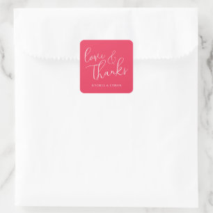 Romantic Coral Cursive Love Sticker