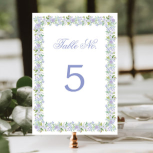 Romantic Cottage Floral Frame Double Sided Table Number