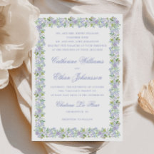 Romantic Cottage Floral Frame Wedding