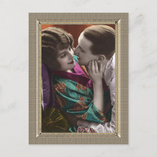 Romantic Couple - a womans touch Postcard