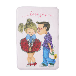 Romantic Couple Bath Mat - Love
