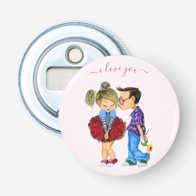 Romantic Couple Bottle Opener - Love (Front)