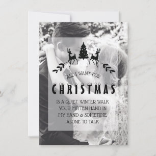 Romantic Couple Custom Photo Christmas Card